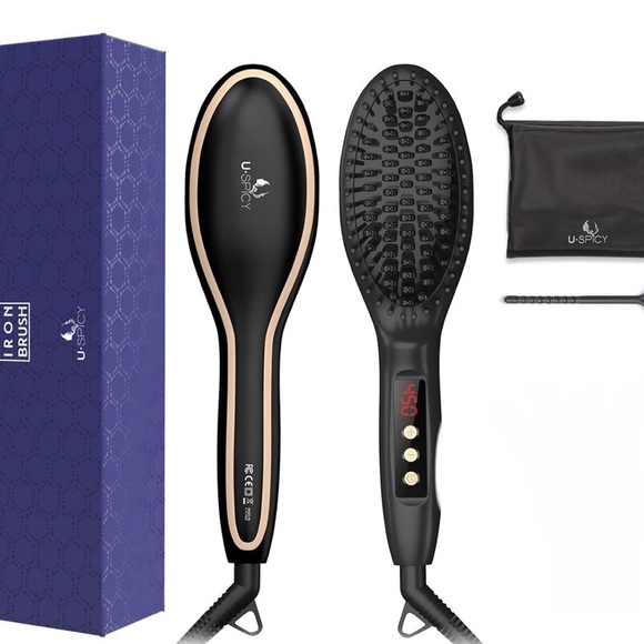 Uspicy Accessories - Black Hair Straightening Brush